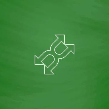 Four arrows computer symbol Stock Illustration