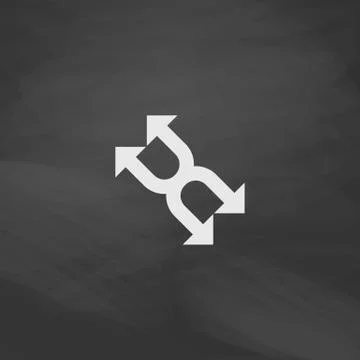 Four arrows computer symbol Stock Illustration