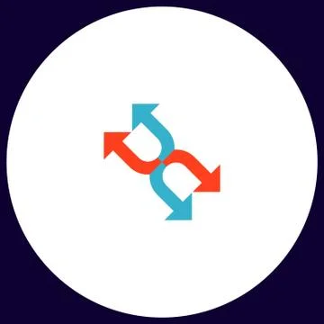 Four arrows computer symbol Stock Illustration