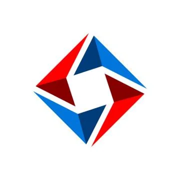 Four Arrows Diamond Shape Logo Template Illustration Design. Vector EPS 10. Stock Illustration