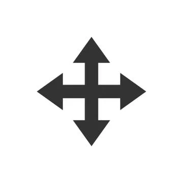 Four arrows icon flat Stock Illustration