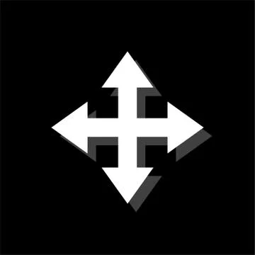 Four arrows icon flat Stock Illustration