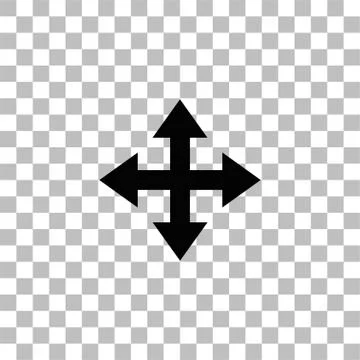 Four arrows icon flat Stock Illustration