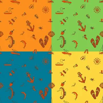 Four Background in Different Colors Four Background in Different Colors, S... Foto stock
