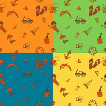 Four Background in Different Colors Four Background in Different Colors, S... Foto stock