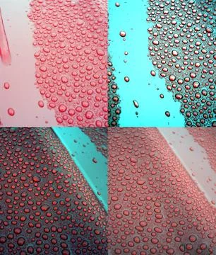 Four background from water drops Stock Illustration