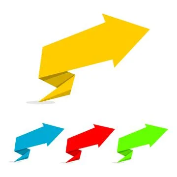 Four Background Web Vector Arrows Stock Illustration