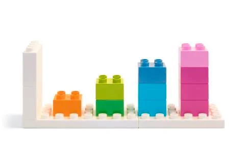 Four Bars Brick Chart Stock Photos