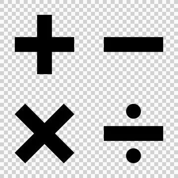 The four basic arithmetic operators icon Stock Illustration