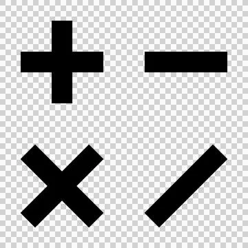The four basic arithmetic operators icon Stock Illustration