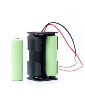 Four battery holder Stock Photos