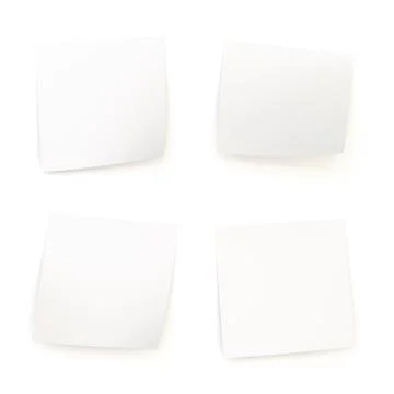 Four bent sticker paper notes Stock Illustration