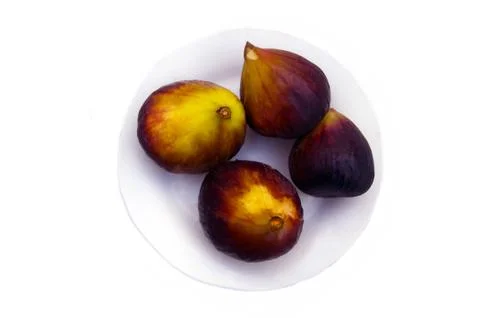 Four big figs in white background Stock Photos