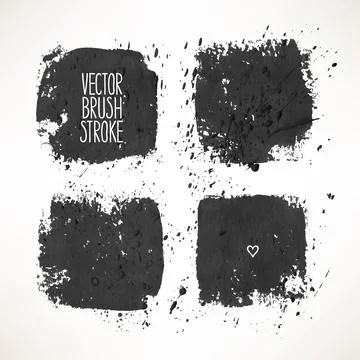 Four black stroke backgrounds Stock Illustration