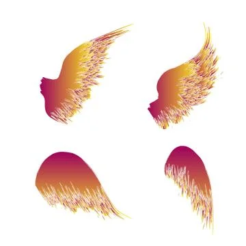 Four black wings Stock Illustration