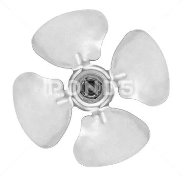Four blade propeller isolated on white Stock Photos