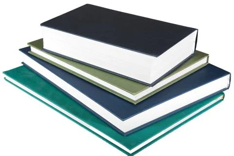 Four Books on White Background Stock Photos