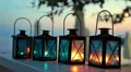 Four candle lamps HD Footage