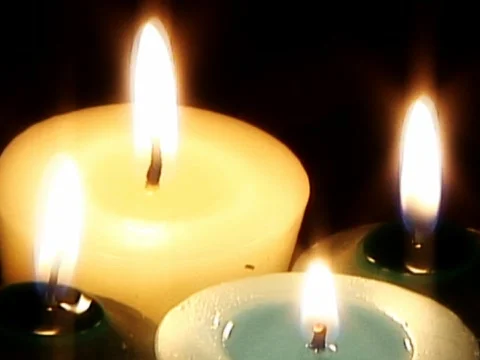 Four Candles 2 Stock Footage 489862