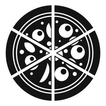 Four cheeses pizza icon, simple style Illustrazione stock