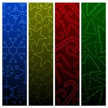Four Christmas backgrounds Stock Illustration