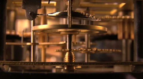 Four Clips New Clockwork Gears HD Stock Footage 40713458