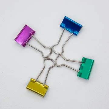 Four clips Stock Photos