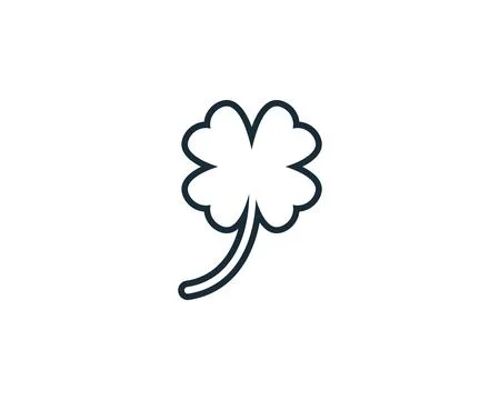 Four Clover Icon Design Template Elements Stock Illustration