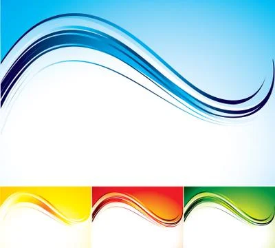 Four color abstract backgrounds Stock Illustration