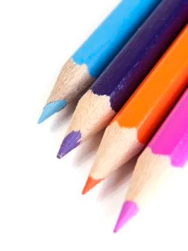 Four colored pencil Stock Photos