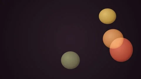 Four colored spheres floating against a dark and minimalist background space Stock-Footage 339618610