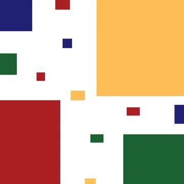Four colored squares Small and large for june Stock Illustration