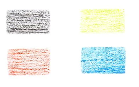 Four colored stripes, drawing with chalk Stock Illustration