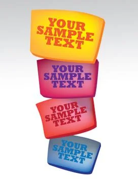 Four Colorful Boxes with Copy Space Background Design Vector Illustration Stock Illustration