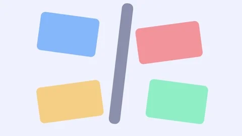 Four Colorful Rectangles Data Comparison Animation Stock Footage 336455346