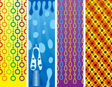 Four colorful vertical backgrounds Stockillustratie