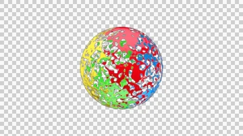 Four colours ball Stock Footage 49115757