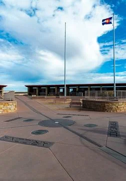 Four Corners Monument, Border of the State of Utah, Colorado, New Mexico, a.. Stock Photos