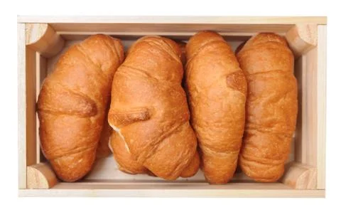 Four croissants Stock Photos