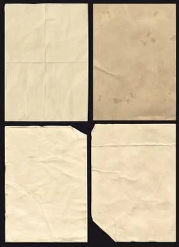 Four Crumpled Paper Texture Stock Illustration