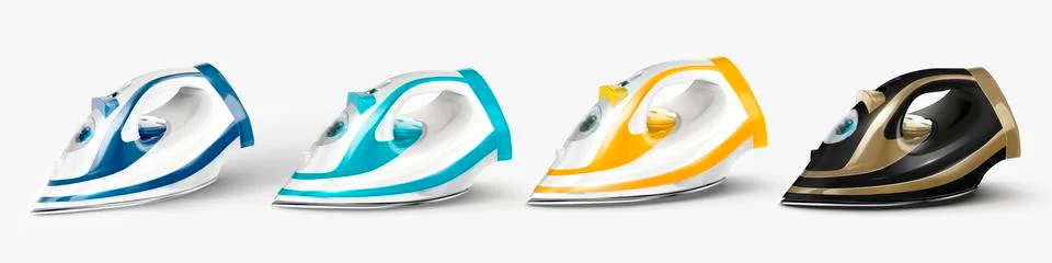 Four different colored irons set Stock Illustration