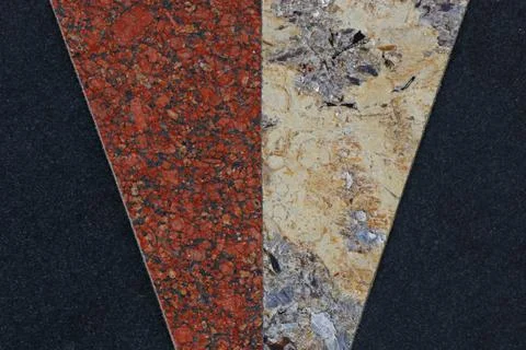 Four Different Marble Textures, Stone Background Stock Photos