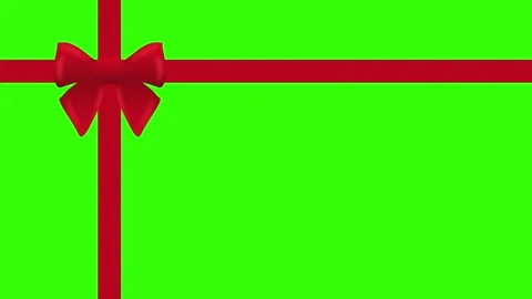 Four different ribbon animation on green screen. concept of surprise, gift .. Stock Footage 301982617