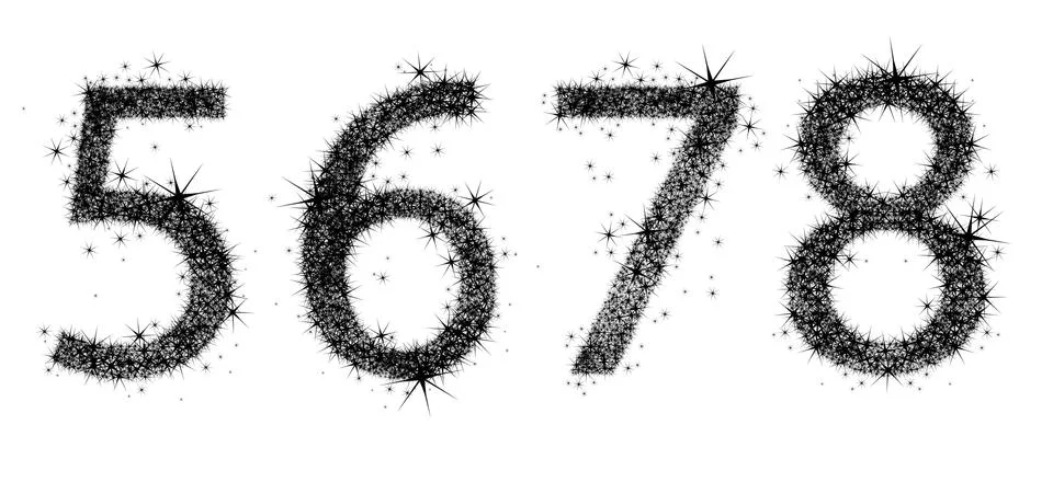 Four digits Stock Illustration