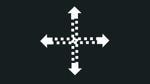 Four Direction Crosshair Area Control Arrow Icon Stock Footage 340297112