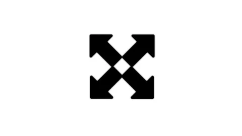 Four directional arrows expanding outward from center creating dynamic moti.. Stock Footage 345547722