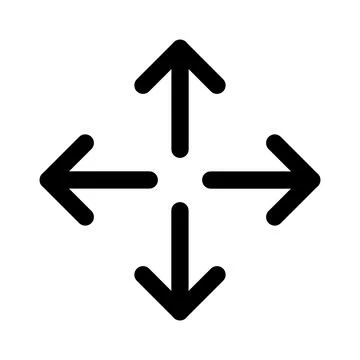 Four directional arrows icon isolated on white background Stockillustratie