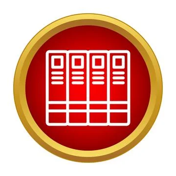 Four document folders displaying data organization icon イラスト素材