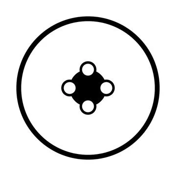 Four dots crop circle pattern イラスト素材