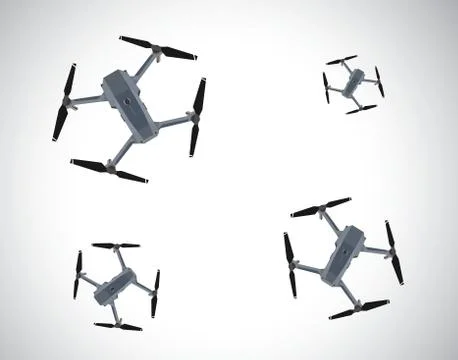Four drones Stock Illustration